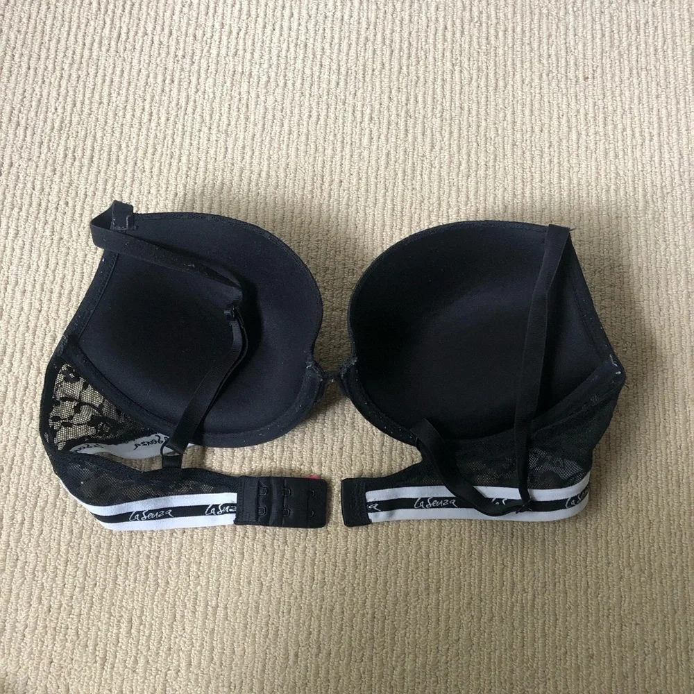 Set of 3 Bras- All 34D - Pink, Navy, and Black - Picture 14 of 16